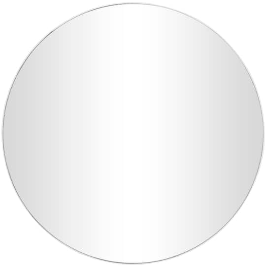 White Wood Thin Framed Wall Mirror 36" x 1" x 36"